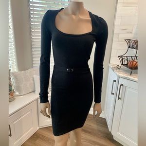 French Connection black fitted stretchy dress. Size 2